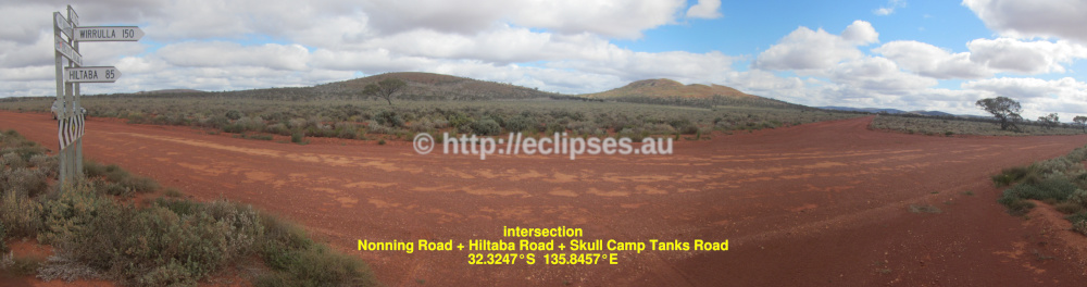 panorama at intersection of Nonning + Hiltaba + Skull Camp Tank roads