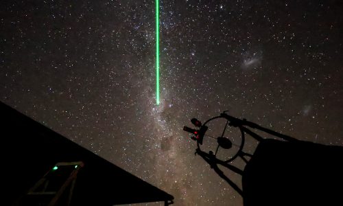laser pointer into the Milky Way